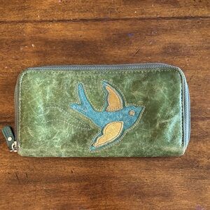 Fossil Olive Green Leather Wallet